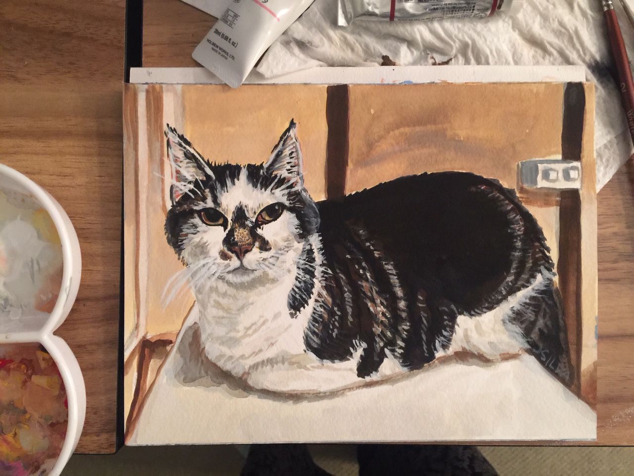 A painting of my cat, by Jessica