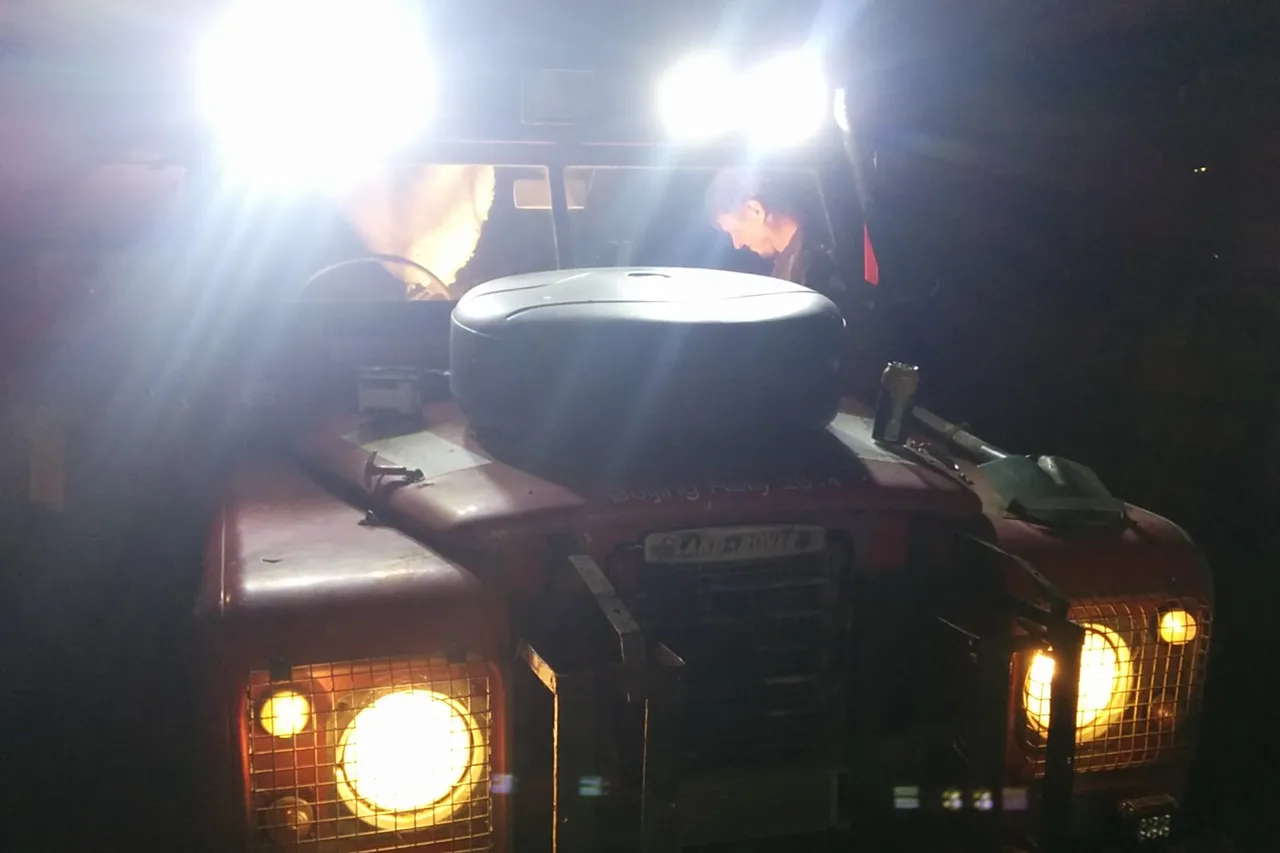 LED light bars, with a useful comparison to the standard headlights
