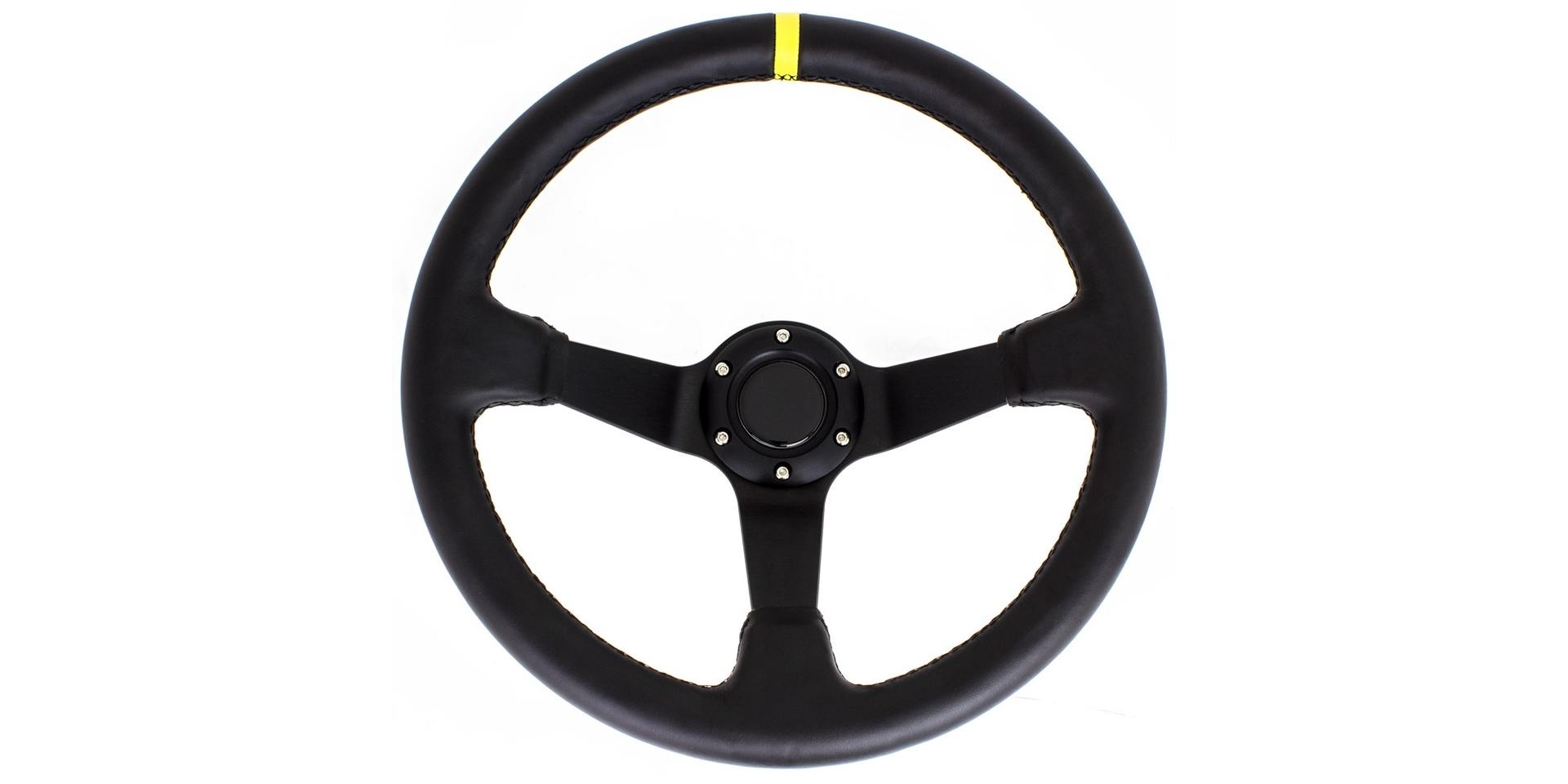 Driftworks Basics deep-dish steering wheel.