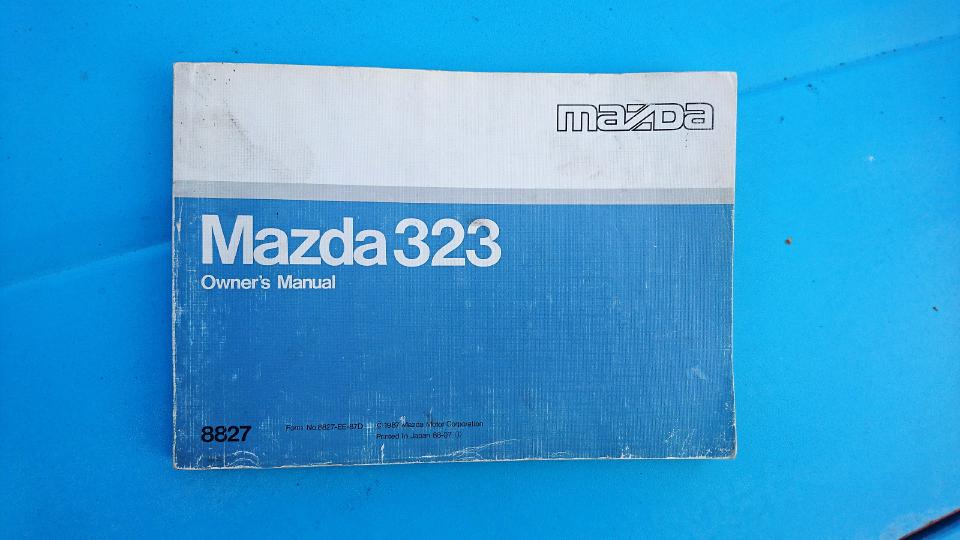 Owner's manual for the Mazda 323 BF