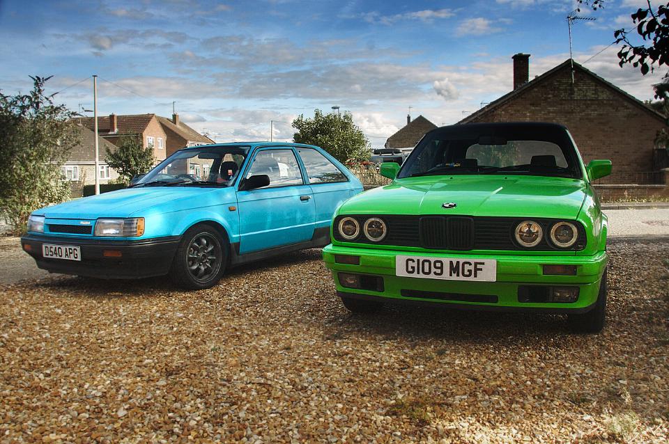 BMW E30 and Mazda 323 GTX