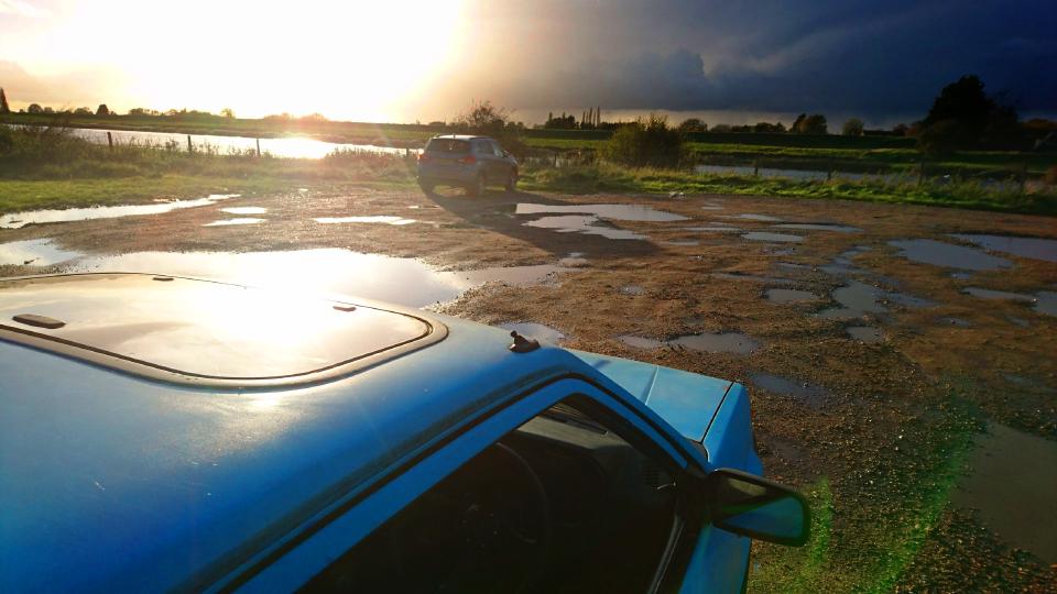 Mazda 323 GTX watching the late-afternoon sun