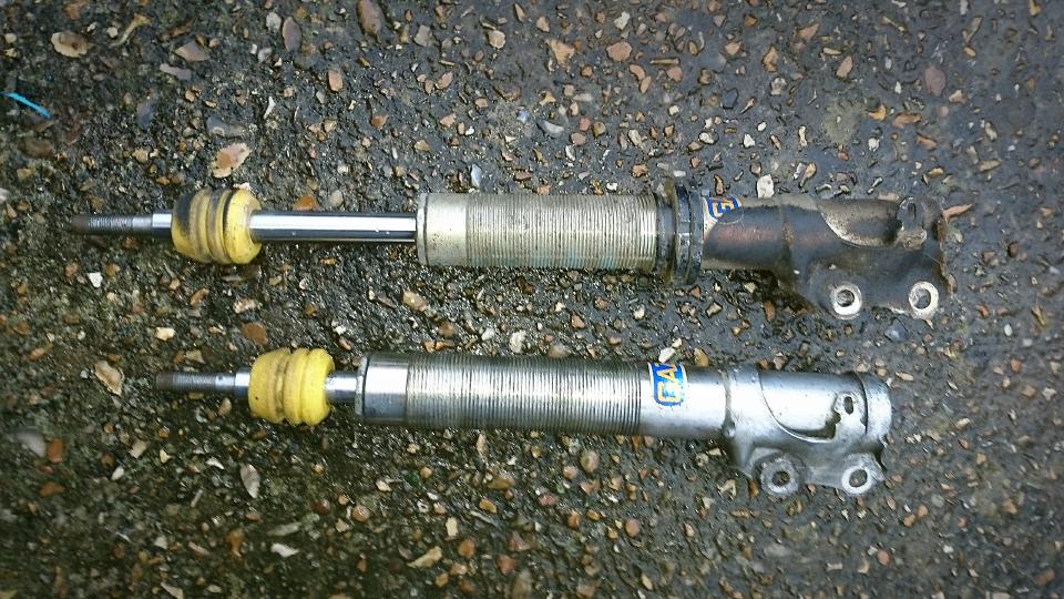 Mazda 323 GTX Gaz shocks, one of them cleaned up