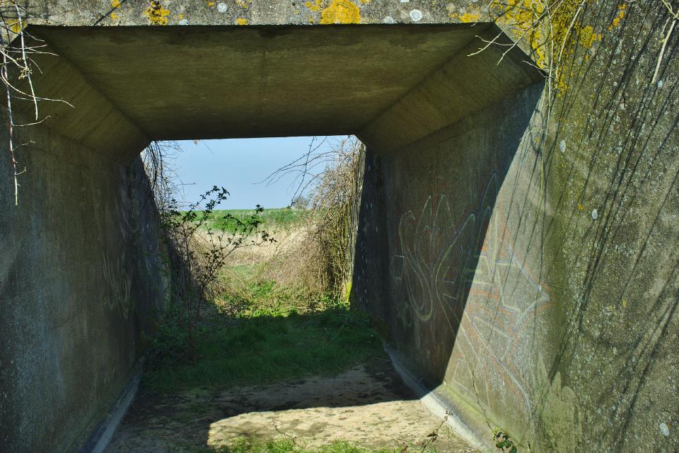 Underneath the bridge, it is apparent that this was not designed for any modern vehicle.