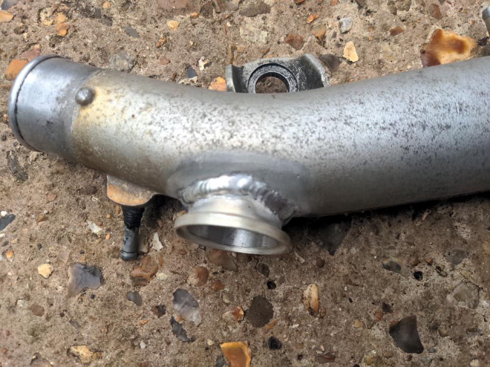 A V-band flange welded on to my intake pipe