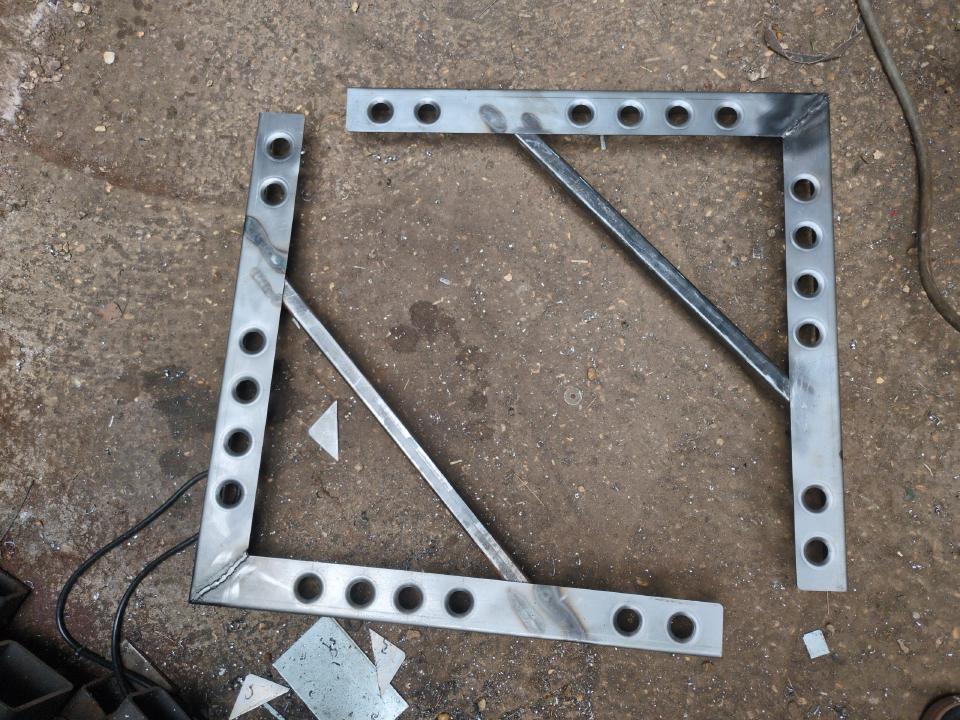 The same brackets as above, but with 3/4-inch dimpled holes.